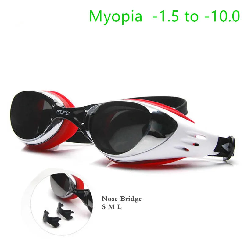 Prescription Summer Swimming Goggles Myopia Anti-Fog HD Silicone Diopter Diving Glasses  For Men