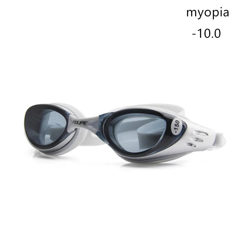 Prescription Summer Swimming Goggles Myopia Anti-Fog HD Silicone Diopter Diving Glasses  For Men