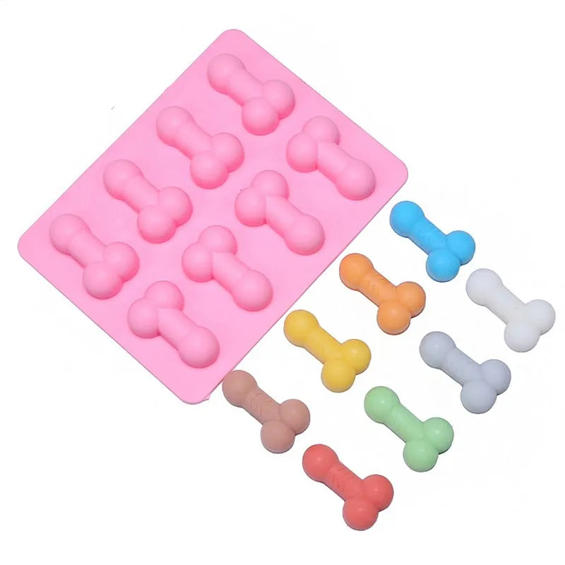 Penis Cake Mold Dick Ice Cube Tray Silicone  Candle Soap Moulds Chocolate Mould Mini  Cream Forms Sugar Craft Tools