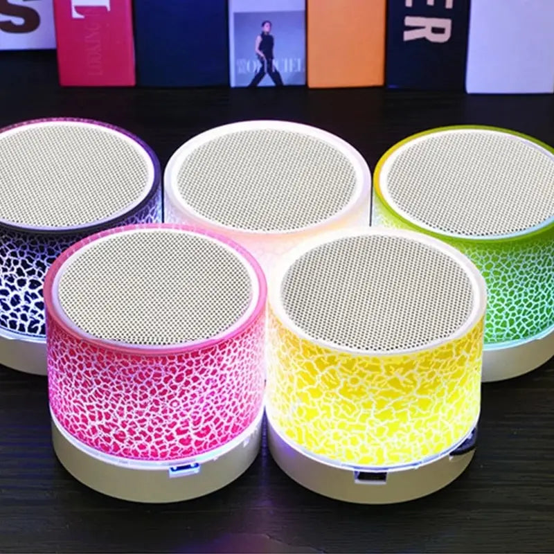 Bluetooth Wireless Mini Speaker with Colorful LED, TF Card, USB Subwoofer, Portable MP3 Music Sound Column For PC Phone