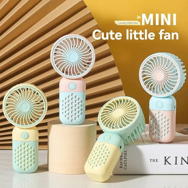 2024 New Handheld Charging Fan Cute Small Student Charging Small Fan Portable Mini USB Fan Mini Pocket