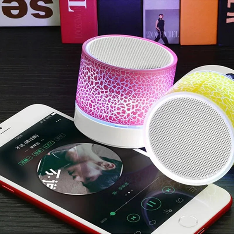 Bluetooth Wireless Mini Speaker with Colorful LED, TF Card, USB Subwoofer, Portable MP3 Music Sound Column For PC Phone