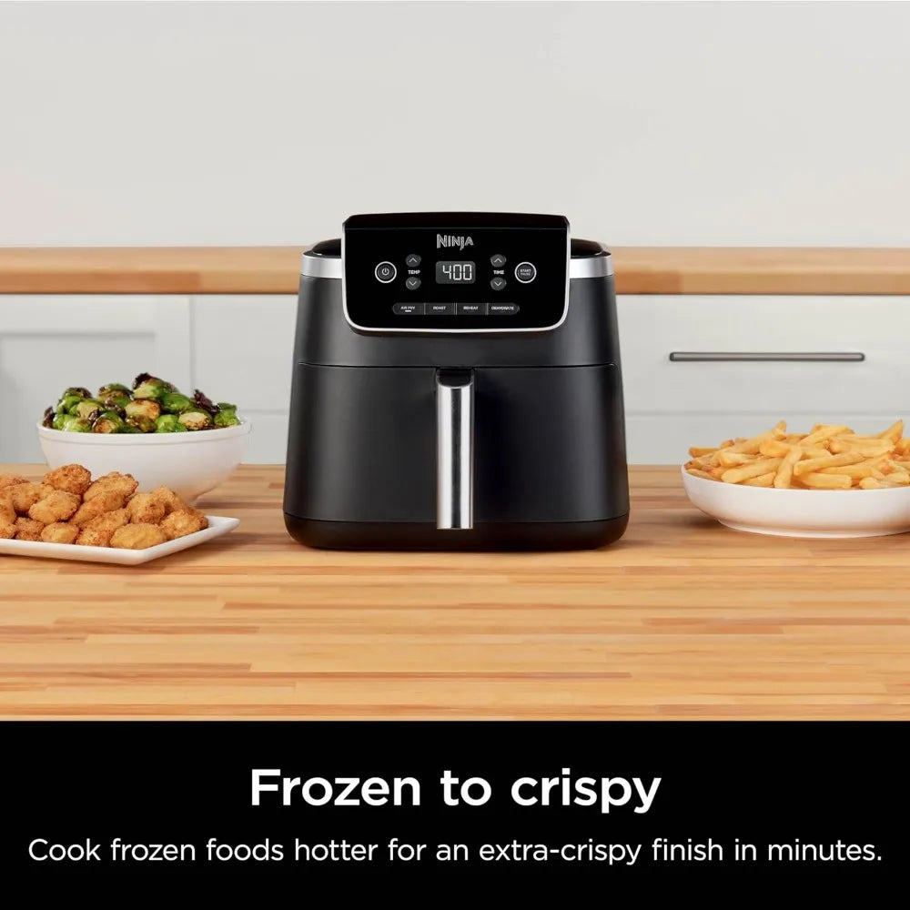 Air Fryer Pro 4-in-1 with 5 QT Capacity, Air Fry, Roast, Reheat, Dehydrate, Air Crisp Technology with 400F for hot