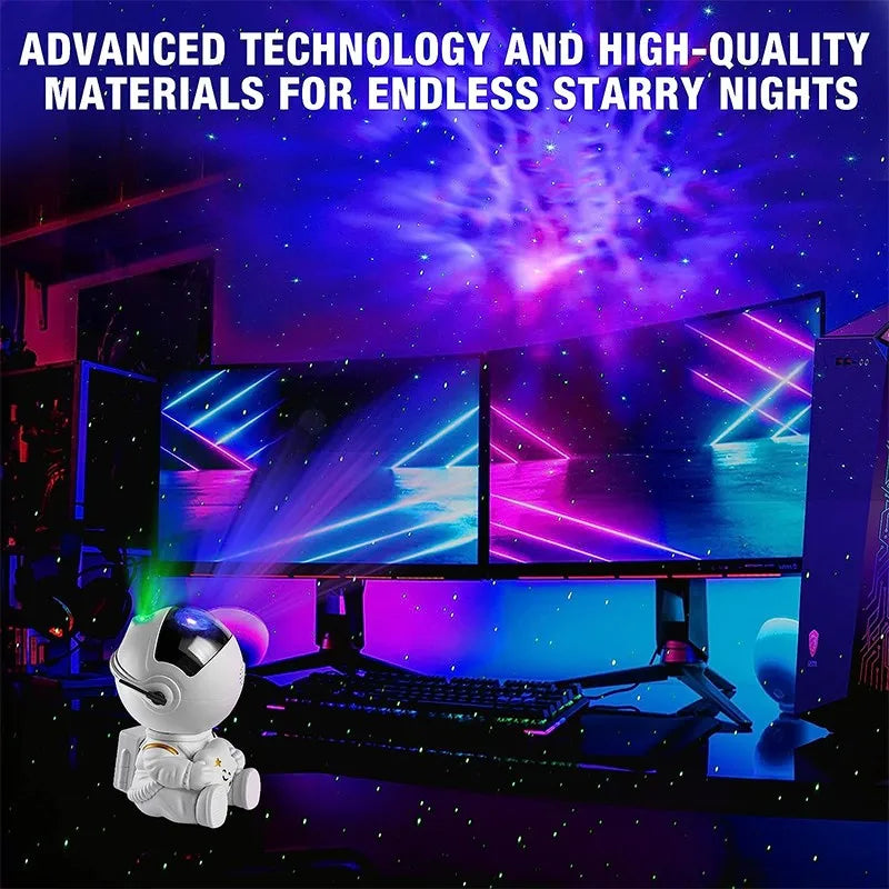 Galaxy Star Projector LED Night Light Starry Sky Astronaut Porjectors Lamp For Decoration Bedroom Home Decorative