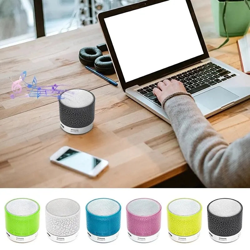 Bluetooth Wireless Mini Speaker with Colorful LED, TF Card, USB Subwoofer, Portable MP3 Music Sound Column For PC Phone