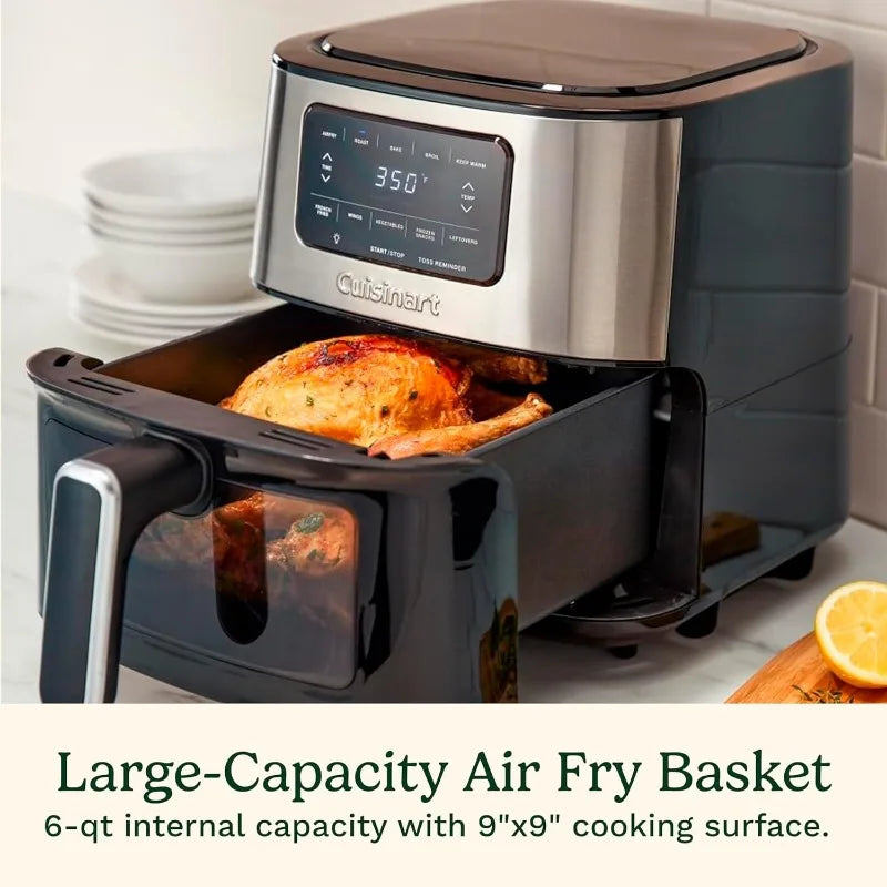 Cuisinart Airfryer, 6-Qt Basket Air Fryer Oven that Roasts, Bakes, Broils & Air Frys Quick & Easy Meals - Digital Display