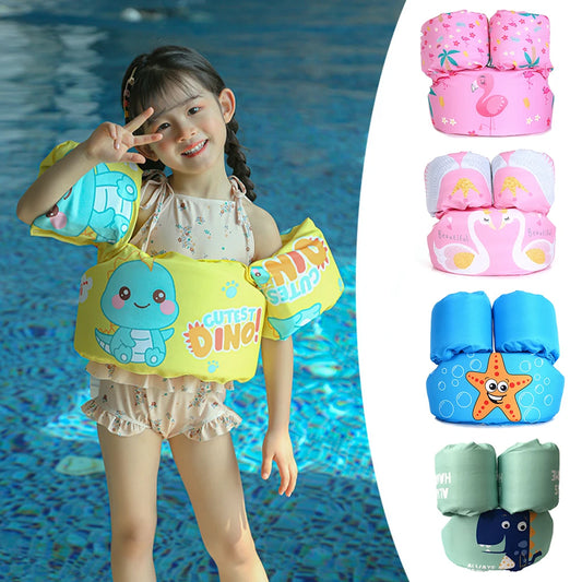 Baby Swim Rings Foam Cartoon Baby Arm Ring Buoyancy Vest Garment of Floating Kids Safety Life Vest Children's Swim Life Jackets