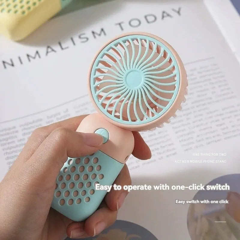 2024 New Handheld Charging Fan Cute Small Student Charging Small Fan Portable Mini USB Fan Mini Pocket