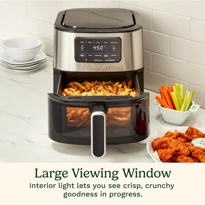 Cuisinart Airfryer, 6-Qt Basket Air Fryer Oven that Roasts, Bakes, Broils & Air Frys Quick & Easy Meals - Digital Display