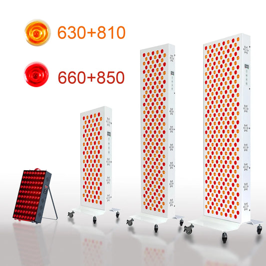 No Flicker Low EMF Dual Chip Red Light Therapy Panel Lamp 630nm 660nm Near Infrared Therapy Light 810nm 850nm Full Body,