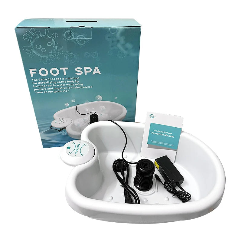 Ionic Foot Detox Machine with Basin Foot Spa Bath Massager Cell Arrays Aqua Cleanse Machine Ionic Detoxifier for Feet Footbath