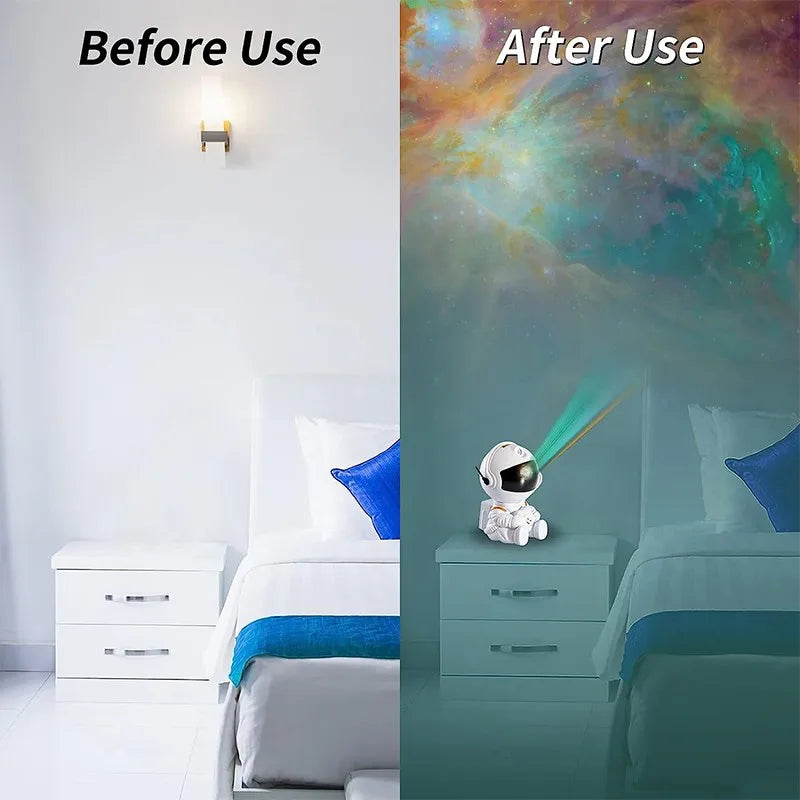 Galaxy Star Projector LED Night Light Starry Sky Astronaut Porjectors Lamp For Decoration Bedroom Home Decorative