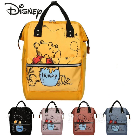 Disney Winnie The Pooh New Diaper Bag Backpack Cartoon Cute Mother and Baby Bag Large Capacity Lightweight Travel Mommy Bag