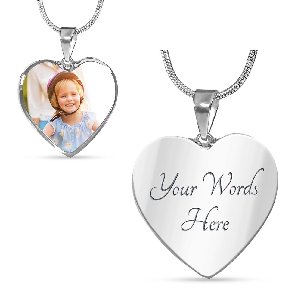 Personalized Necklace with Photo (Heart Shaped)