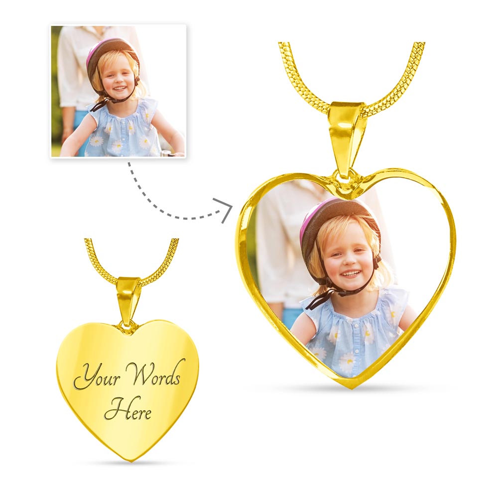 Personalized Necklace with Photo (Heart Shaped)