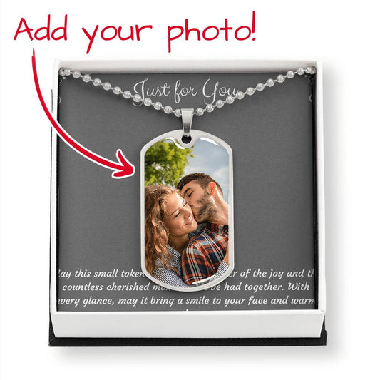 Personalized Dog Tag with Photo & Message Card