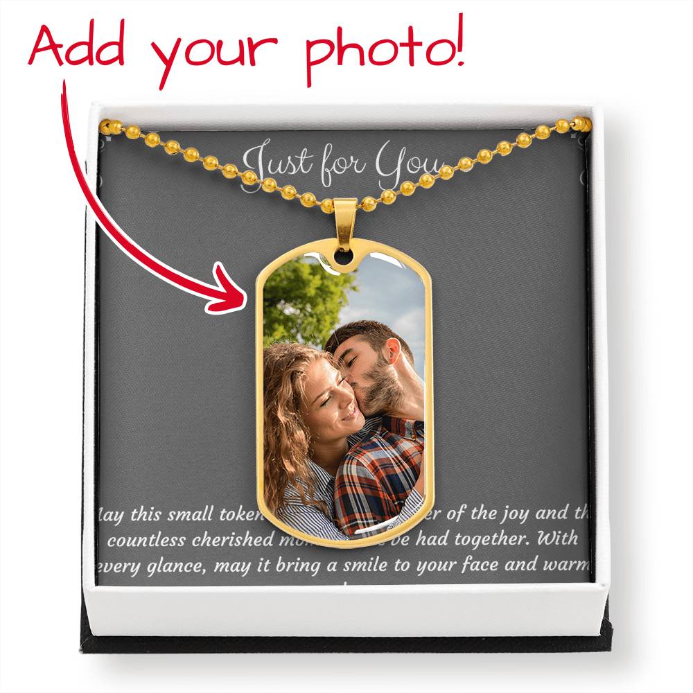 Personalized Dog Tag with Photo & Message Card